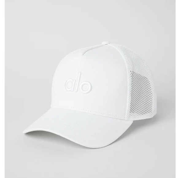 ALO Yoga White Mesh Cap - Picture 1 of 4